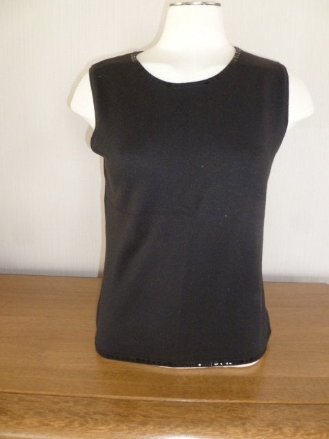 Zwarte gebreide dames top, xl, Kleding | Dames, Topjes, Ophalen of Verzenden
