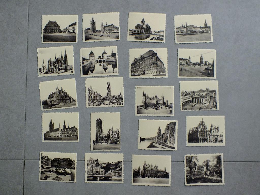 Chromo's 20 stuks ken uw land 1950 reeks 1 tot 4, Verzamelen, Ophalen of Verzenden, Nieuw, Gebouw, Foto