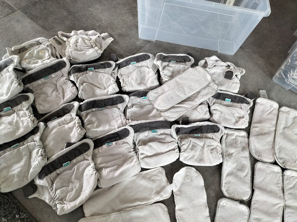 Pakket wasbare luiers maat 2, Kinderen en Baby's, Badjes en Verzorging, Ophalen, Gebruikt, Overige typen, Overige merken