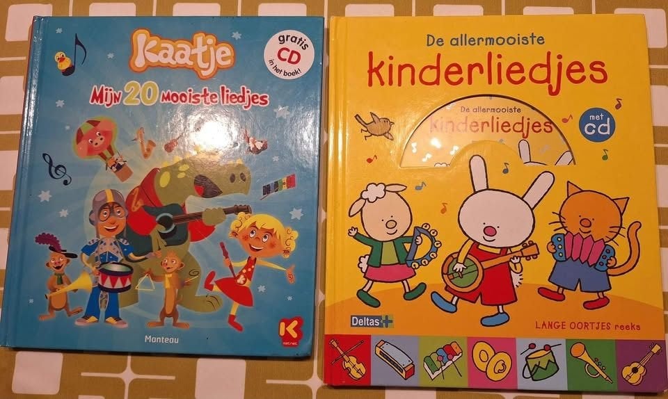 2 boekjes met CD met kinderliedjes, Gebruikt, Tot 2 jaar, Ophalen of Verzenden, Muziek