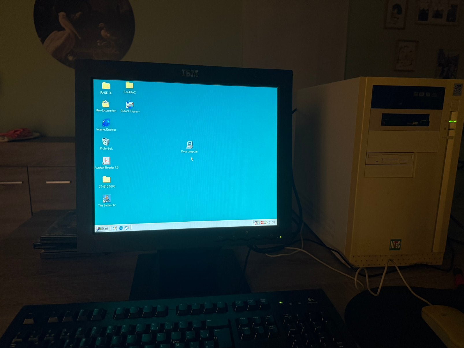 Retro desktop 98 - Heel de setup + retro games, Ophalen, HDD, Minder dan 4 GB, Minder dan 2 Ghz