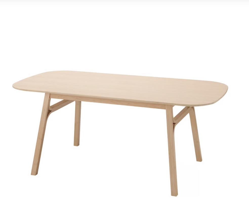 Belle table à manger en bambou avec 6 chaises, Enlèvement, Comme neuf