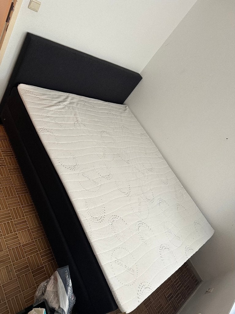 Boxspring 160 x 200 cm + topmatras – zo goed als nieuw, Huis en Inrichting, Slaapkamer | Boxsprings, Ophalen, Tweepersoons, Zo goed als nieuw