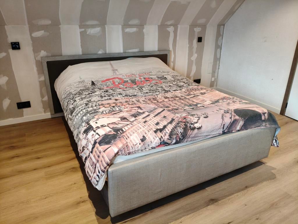Dubbel bed 160x200cm zonder matras te koop, Ophalen