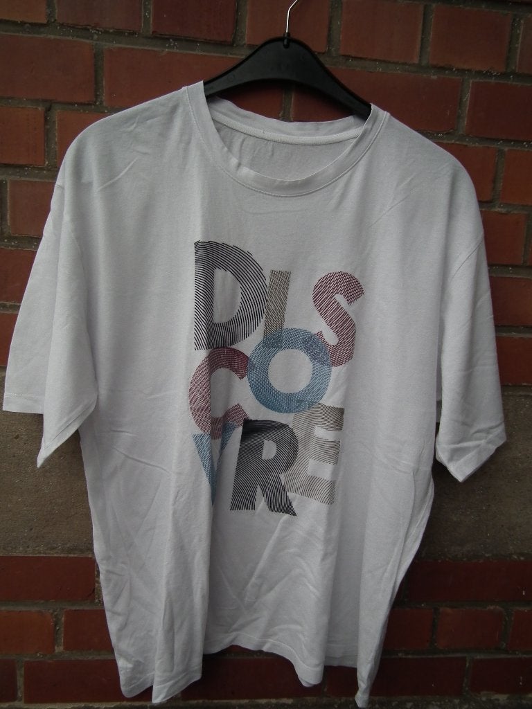 T-shirt blanc, 100% coton, pour femme. taille XL (S. Oliver), Manches courtes, Taille 46/48 (XL) ou plus grande, S. Oliver, Porté