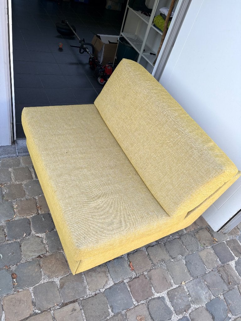 Zetelbed nieuw/ zomergeel, Ophalen, 90 cm, Eenpersoons, Zo goed als nieuw