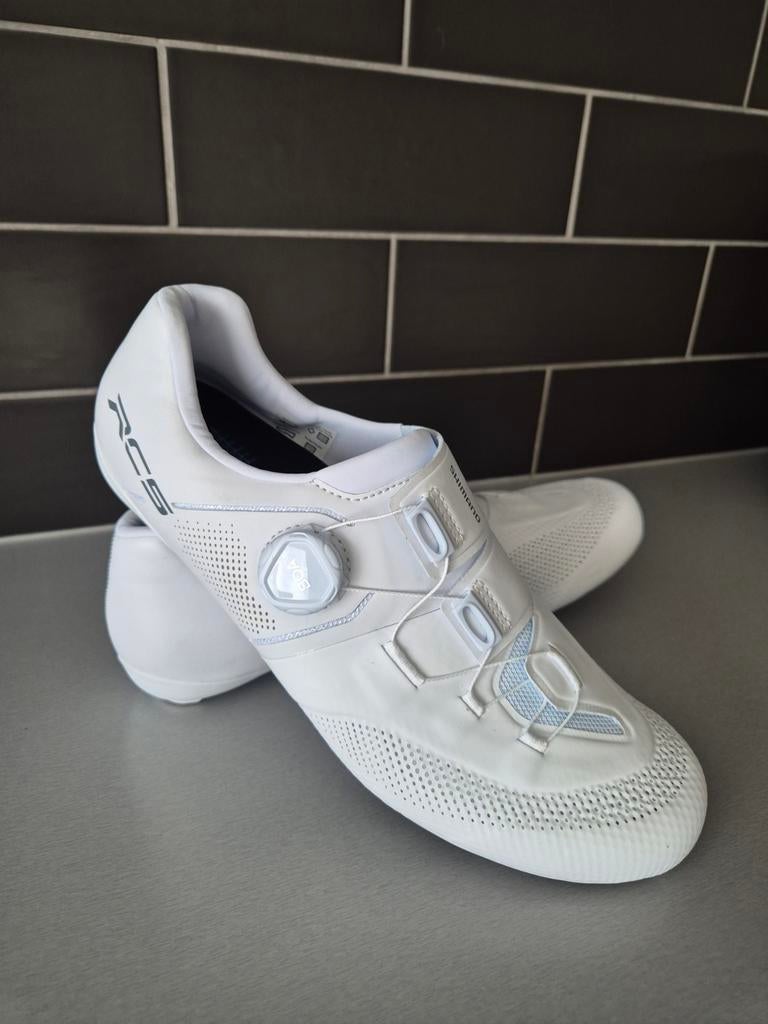Shimano RC 503 WIT Racefiets Schoenen - 45 - 2x gedragen !!, Fietsen en Brommers, Fietsaccessoires | Fietskleding, Heren, Schoenen