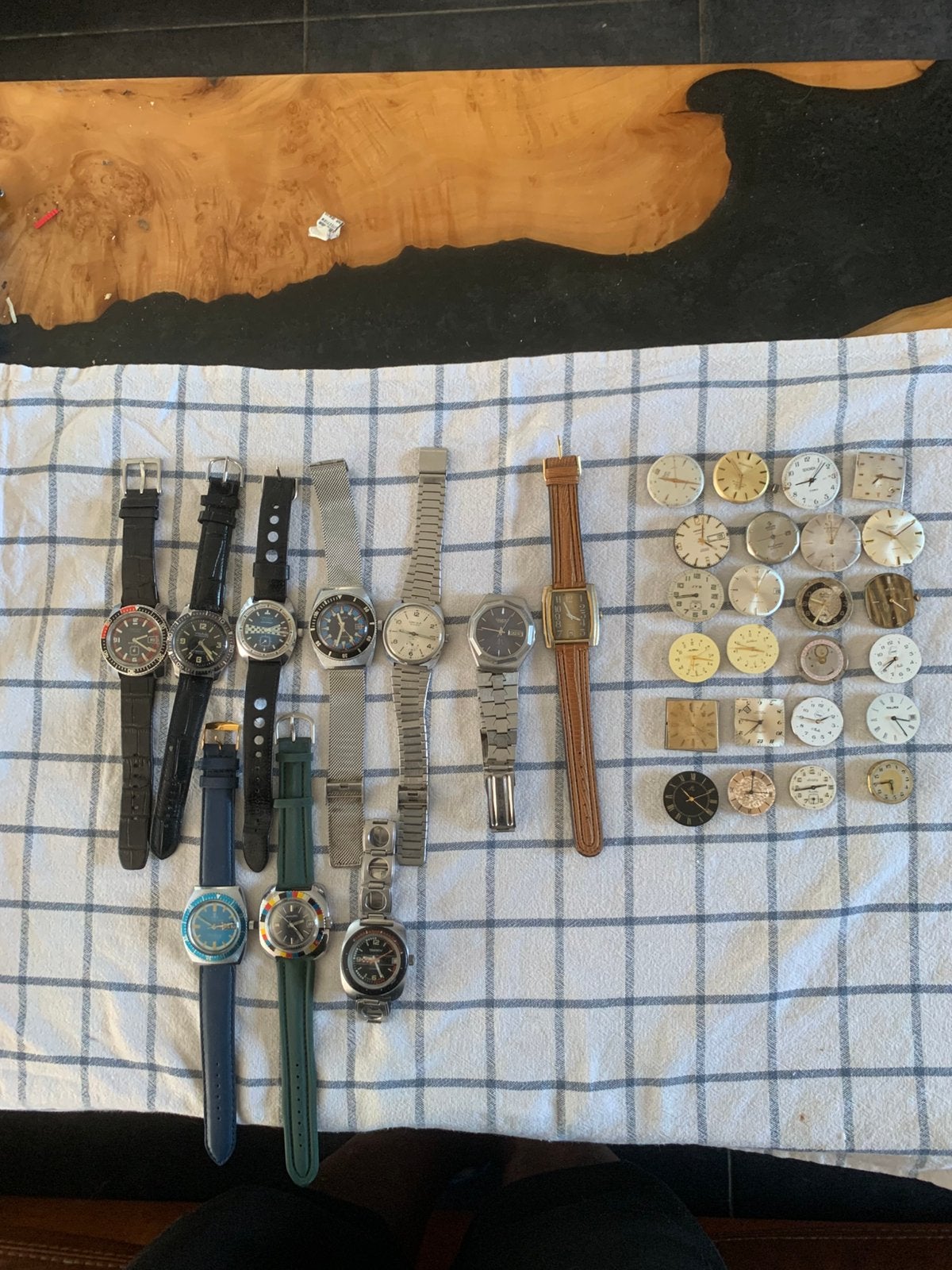 Grote partij herenhorloges uit de jaren 60 en 70, Handtassen en Accessoires, Horloges | Heren, Ophalen of Verzenden, Zo goed als nieuw