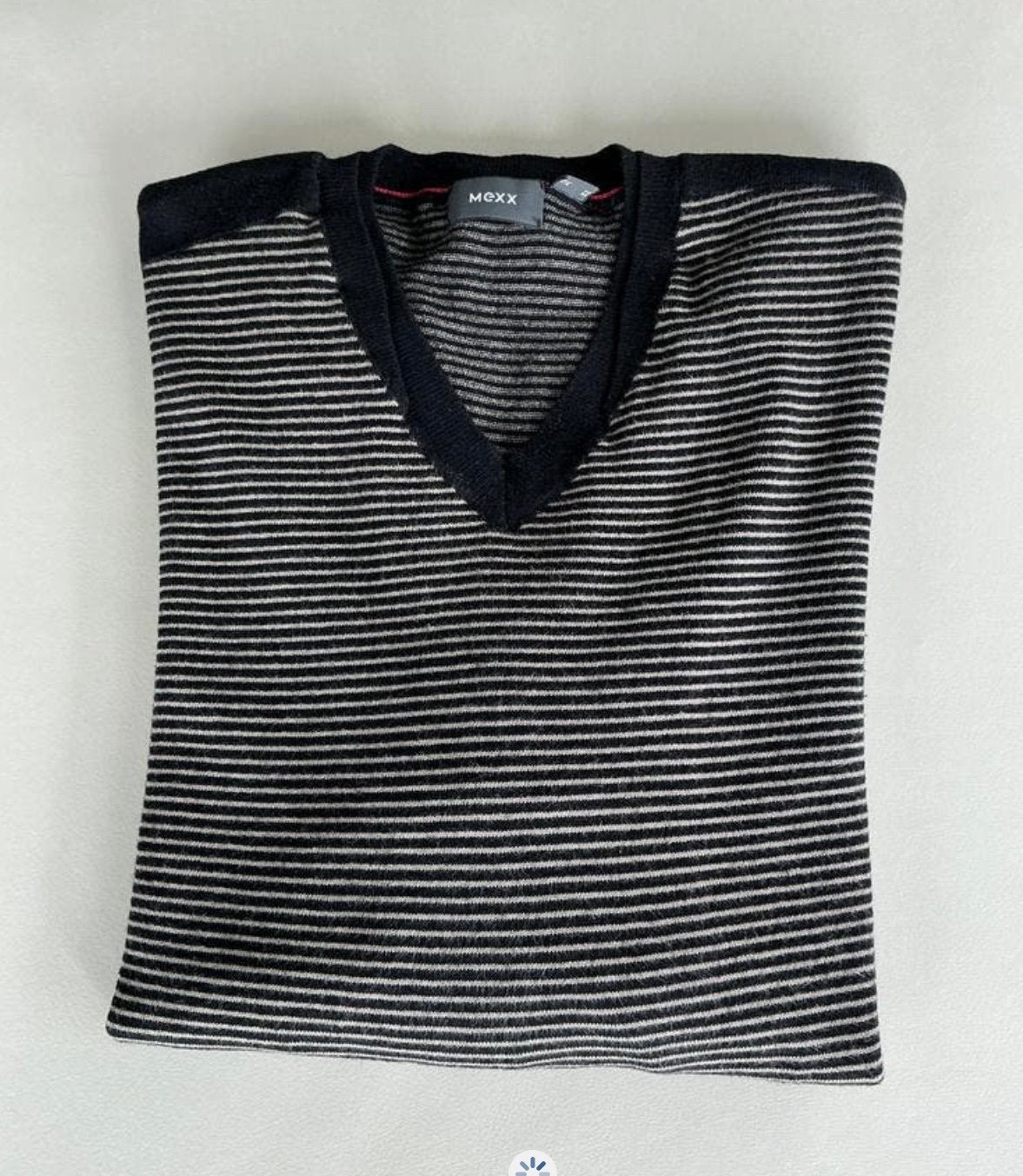 Pull à col en V à rayures Mexx, Enlèvement ou Envoi, Porté, Taille 48/50 (M), Beige