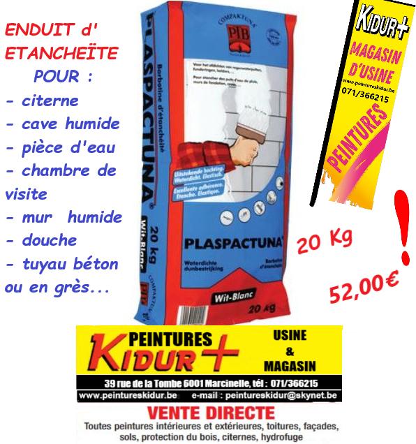 enduit étanchéité PLASPACTUNA, citerne, cave, pièce d'eau, Ophalen, Nieuw