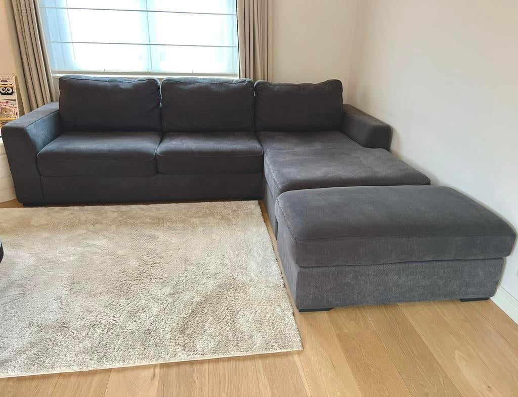 Grijze zetel zo goed als nieuw, Huis en Inrichting, Ophalen, Zo goed als nieuw