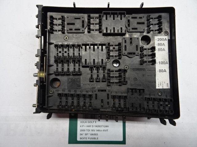 ZEKERINGKAST Volkswagen Golf V (1K1) (1K0937124H), Gebruikt, Volkswagen