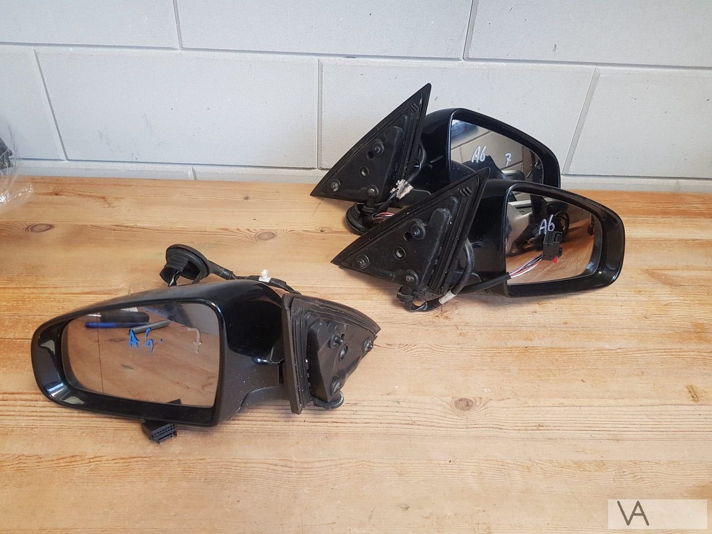 Audi A6 2004 - 2009 spiegel links rechts instaplicht €40 /st, Gebruikt, -, -, -