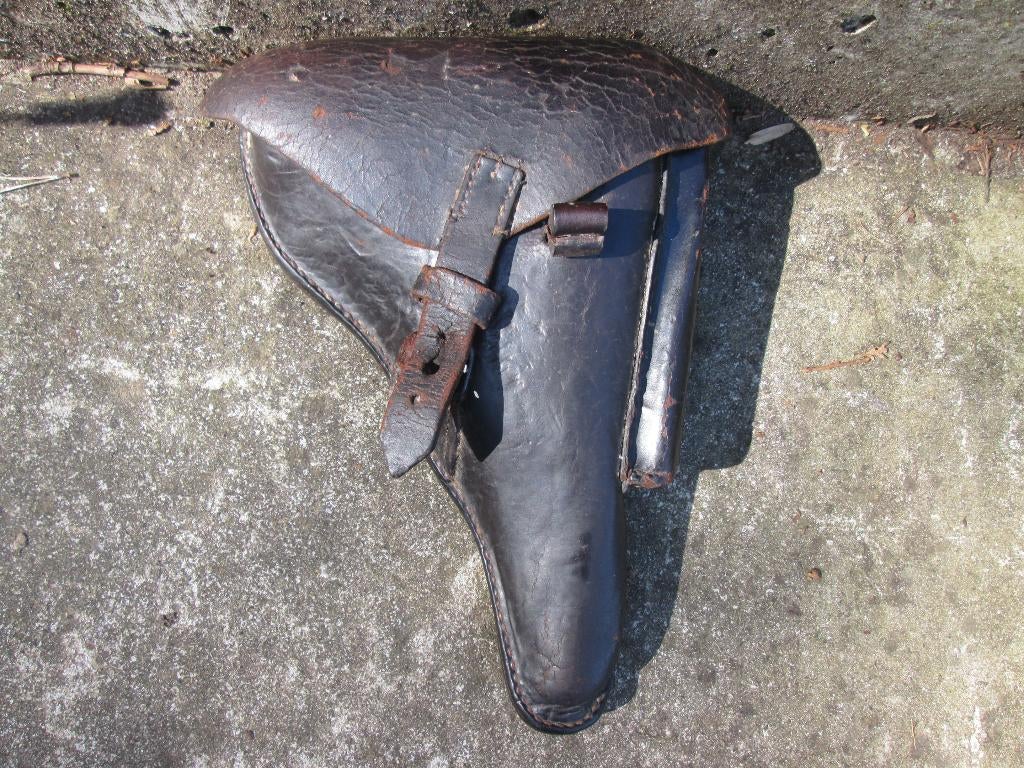 Duits holster P08 mooi gemarkeerd 1918 nette gebruikte staat, Collections, Enlèvement ou Envoi