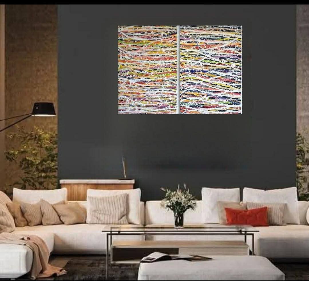 Nothing  lasts  forever  only  memories, Antiek en Kunst, Kunst | Schilderijen | Abstract, Ophalen