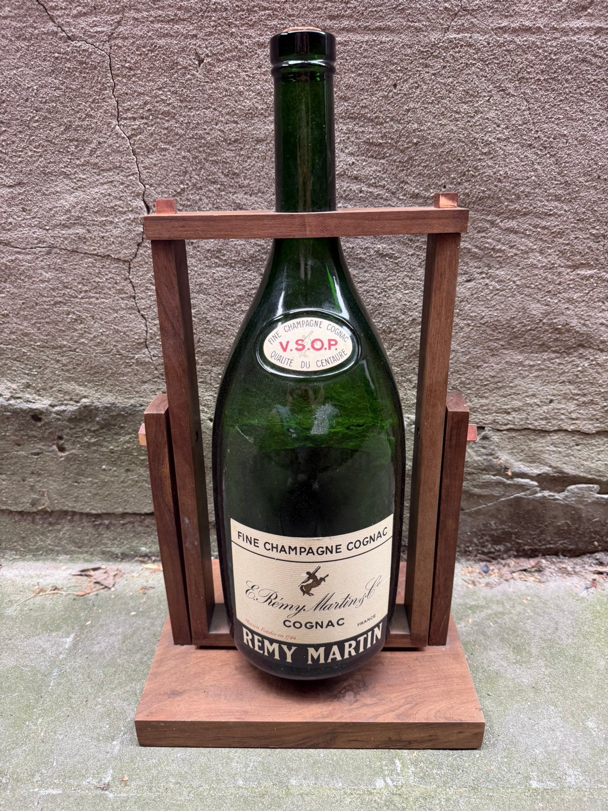 Vintage remy martin v s o p cognac houder 3 l fles, Ophalen of Verzenden, Zo goed als nieuw