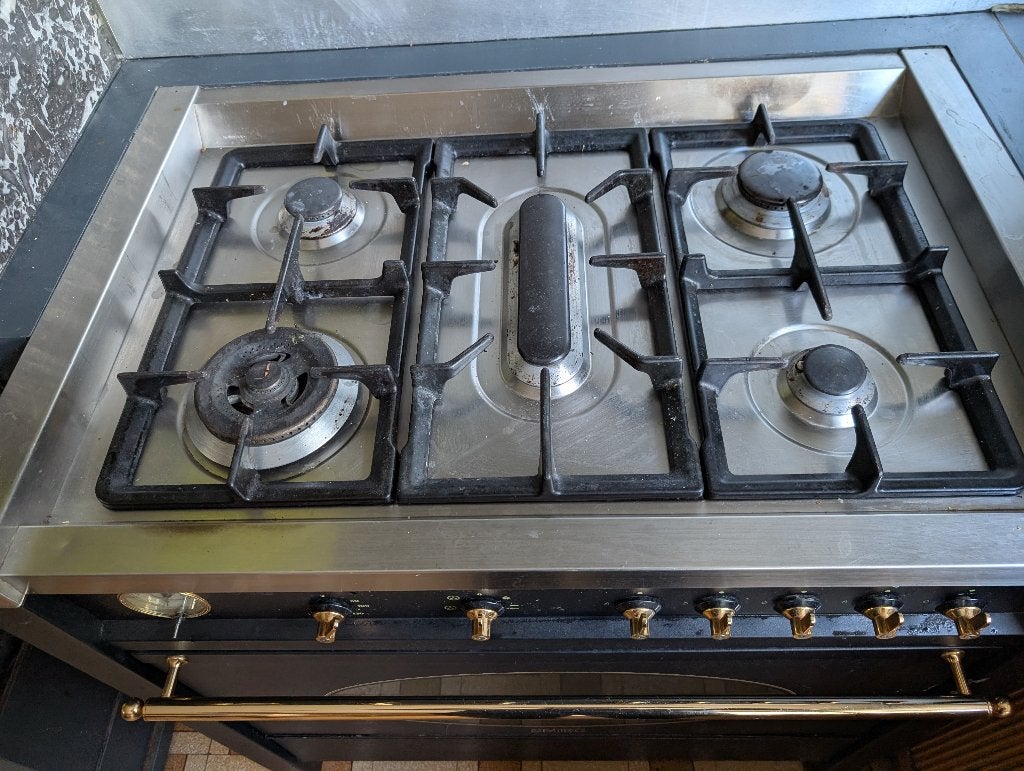 smeg kookfornuis gas, Electroménager, Tables de cuisson, Gaz, Enlèvement, Utilisé, 5 zones de cuisson ou plus