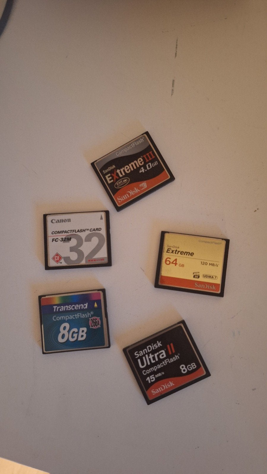 lot de cartes mémoire Compact Flash, Enlèvement ou Envoi, Comme neuf, Compact Flash (CF), Appareil photo