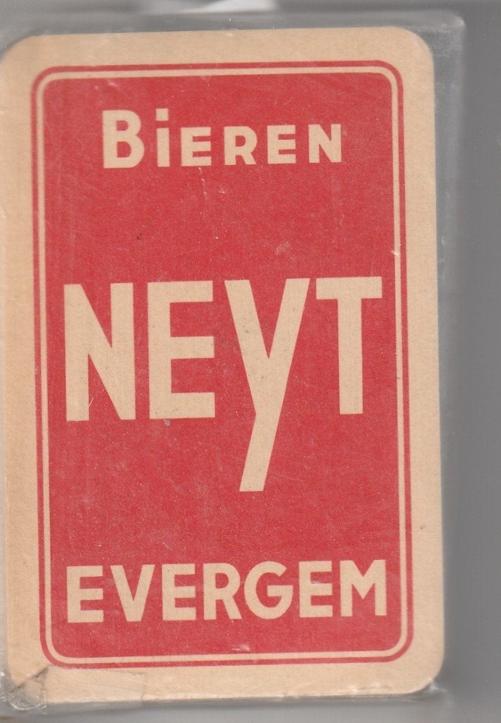 31 / VOL KAARTSPEL NEYT BIEREN  EVERGEM  ROOD ECRU, Ophalen of Verzenden, Nieuw, Speelkaart(en)