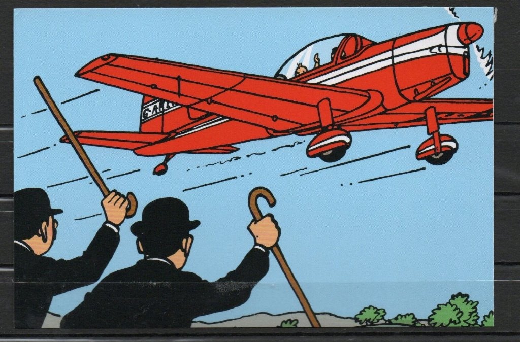 Carte postale : Hergé : Tintin/Kuifje - Avion (5), Collections, Enlèvement