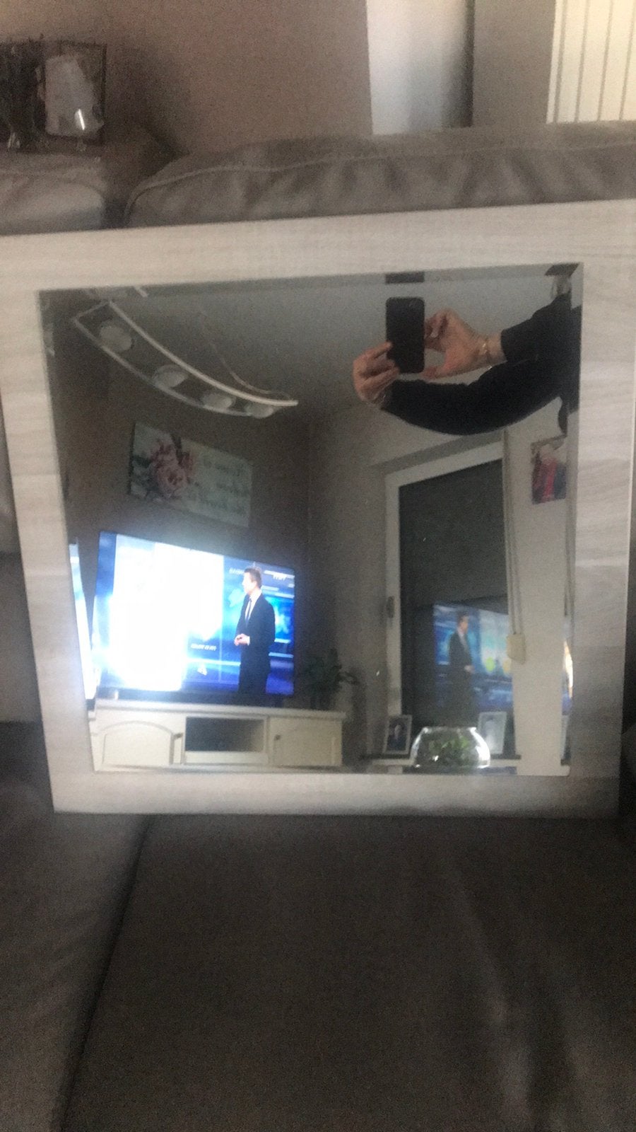Mooie vierkante spiegel, Huis en Inrichting, Ophalen of Verzenden, Zo goed als nieuw
