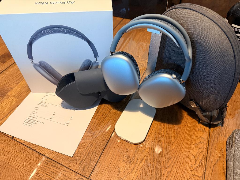 AirPods Max Blue, Zo goed als nieuw, Over oor (circumaural), Draadloos, Ophalen