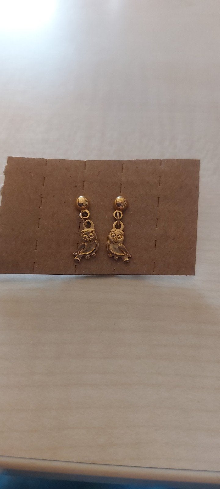 Uil oorbellen, Handtassen en Accessoires, Ophalen of Verzenden, Goud, Goud, Hangers