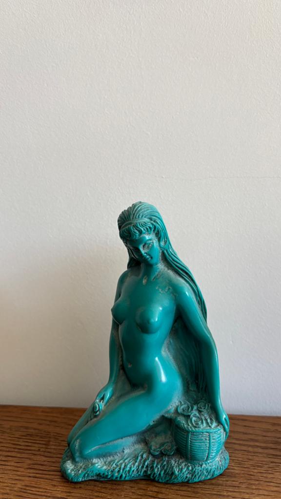 Art déco, jade kallaite sculpté, Antiquités & Art, Enlèvement, Statue