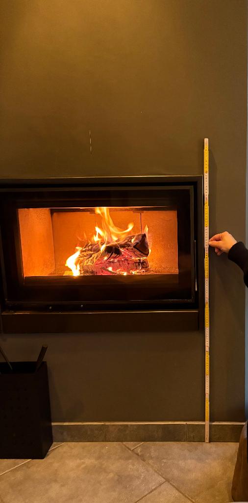 Inbouwkachel, Huis en Inrichting, Kachels, Ophalen, Gebruikt, Houtkachel, Inbouw