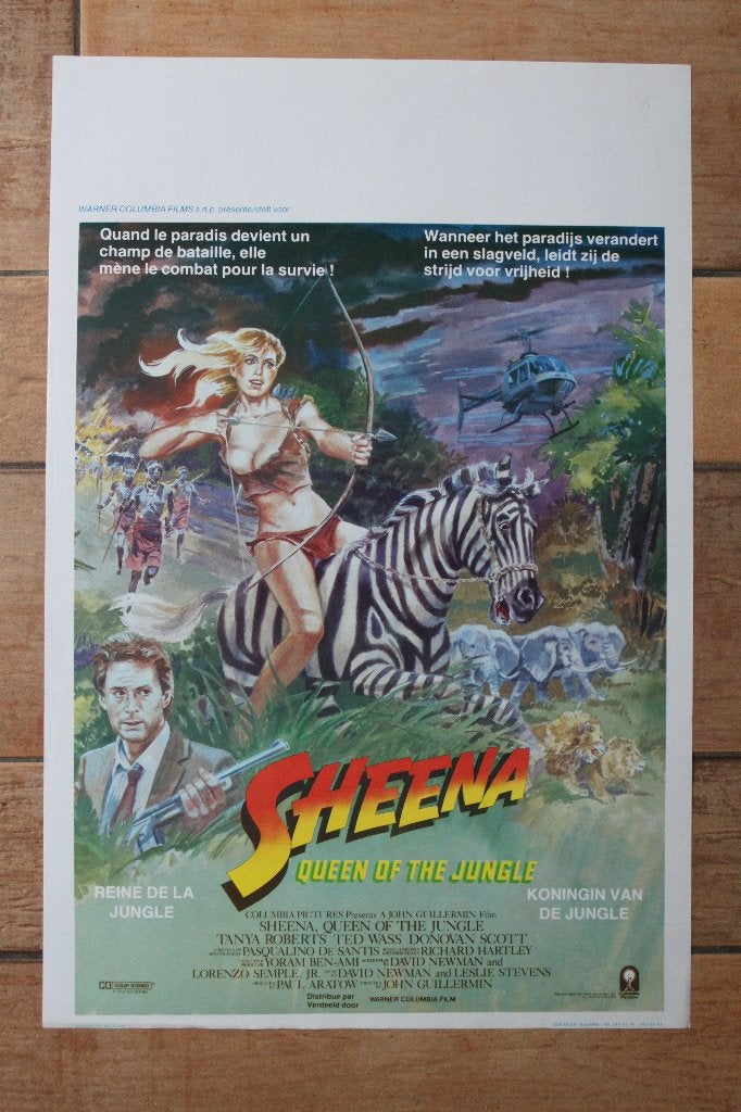 filmaffiche Sheena 1984 filmposter, Collections, Enlèvement ou Envoi, Rectangulaire vertical, A1 jusqu'à A3, Comme neuf