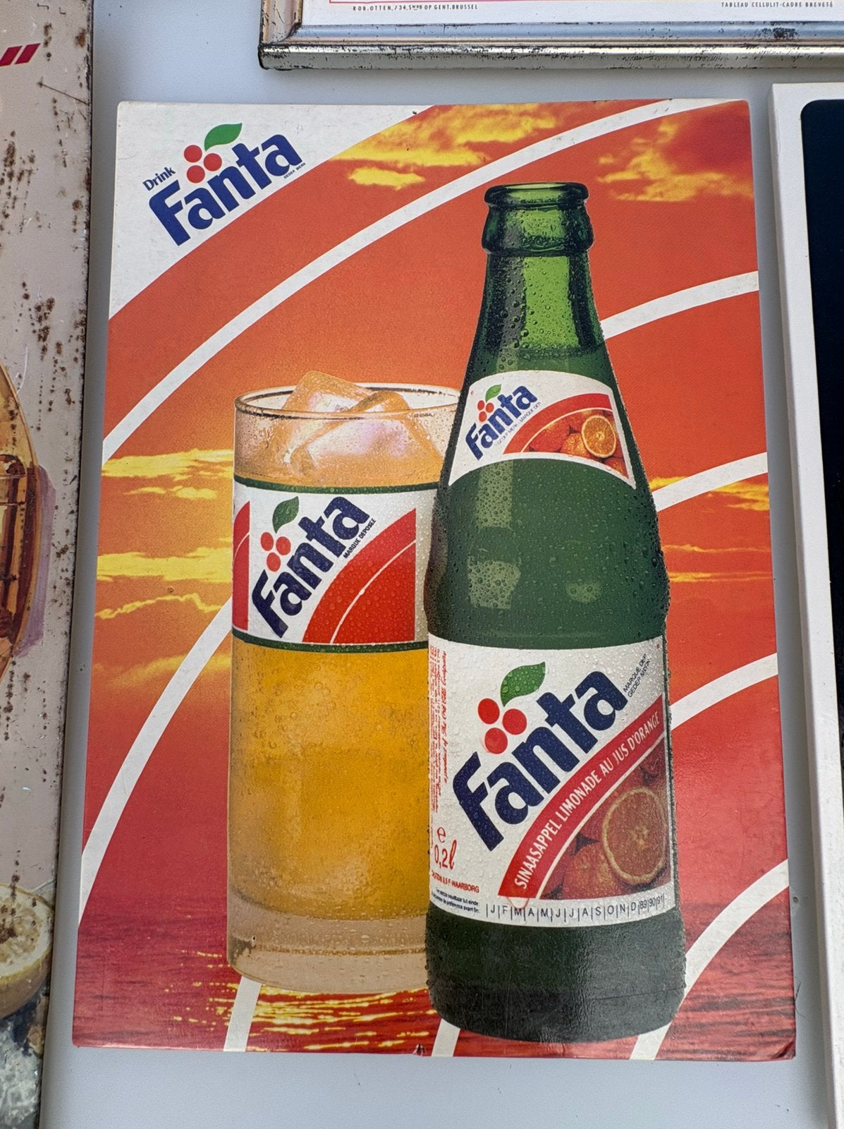 Oud reclamebord Fanta, Ophalen of Verzenden, Zo goed als nieuw, Reclamebord