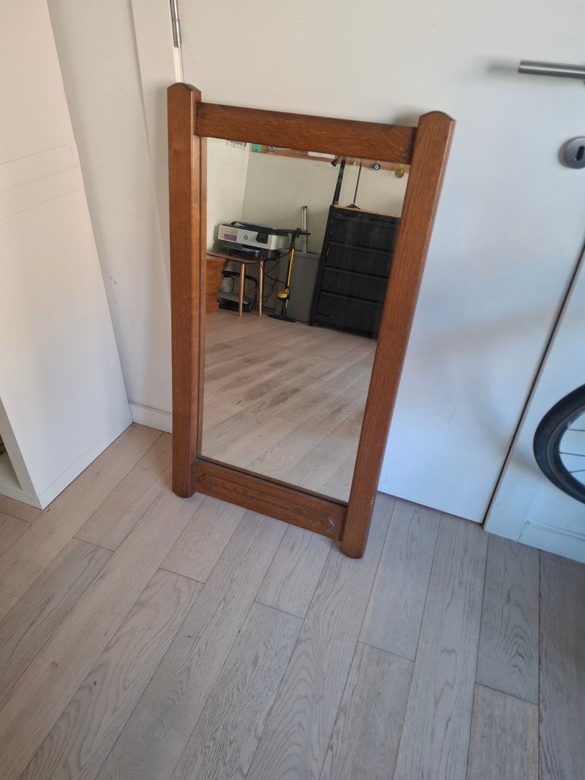 spiegel, Huis en Inrichting, Woonaccessoires | Spiegels, Ophalen, Gebruikt, 100 tot 150 cm, Rechthoekig