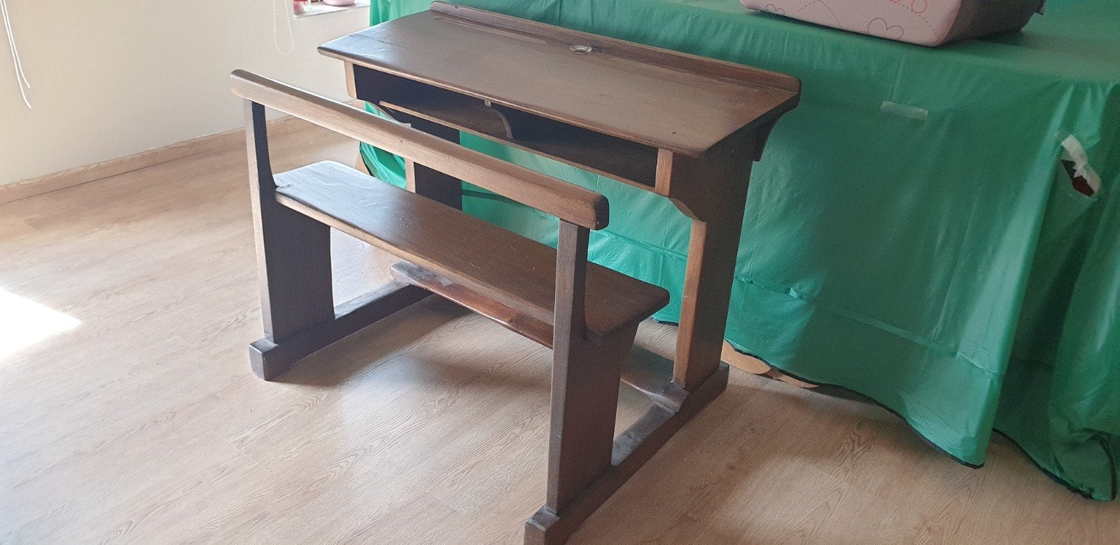 Pupitre d écolier en bois, Enlèvement, Utilisé