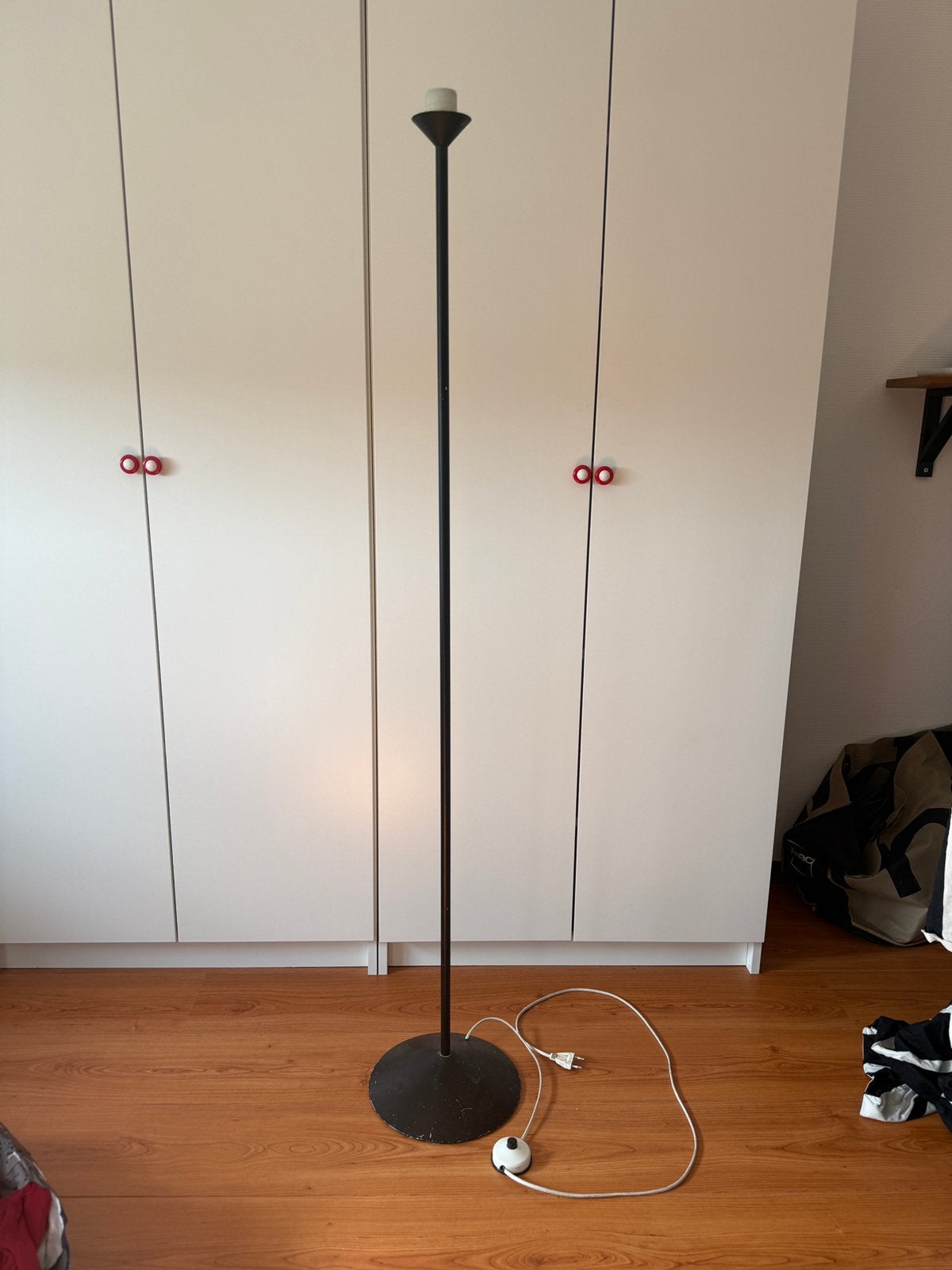 Lampe sur pied 1,50 m, Zwart, Métal, 150 à 200 cm, Enlèvement