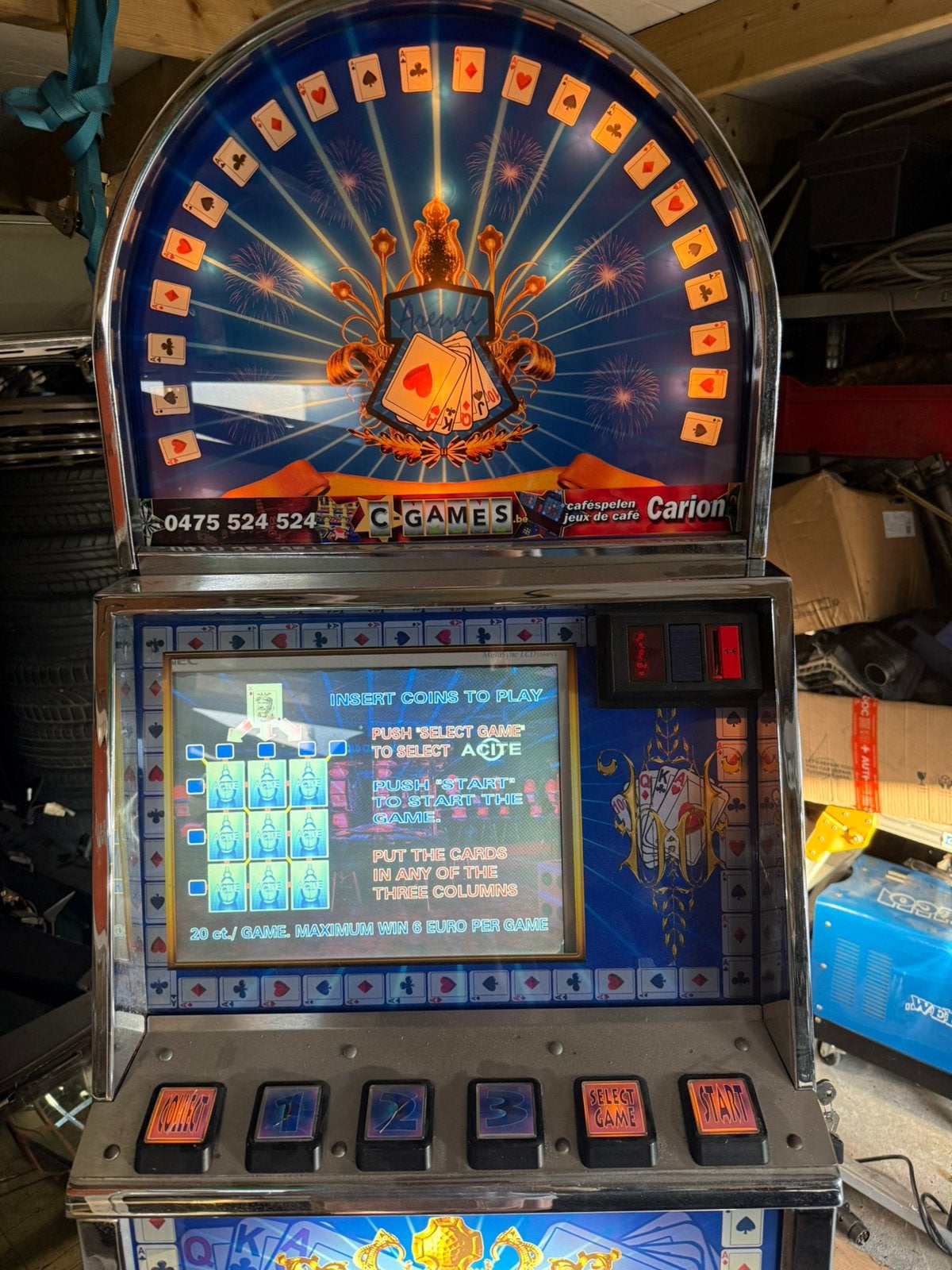 Slot gokkast, Verzamelen, Euro, Ophalen, Gebruikt, Met sleutels