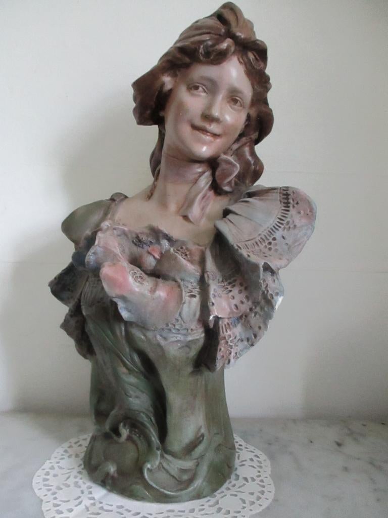 Buste jeune femme art nouveau, Ophalen