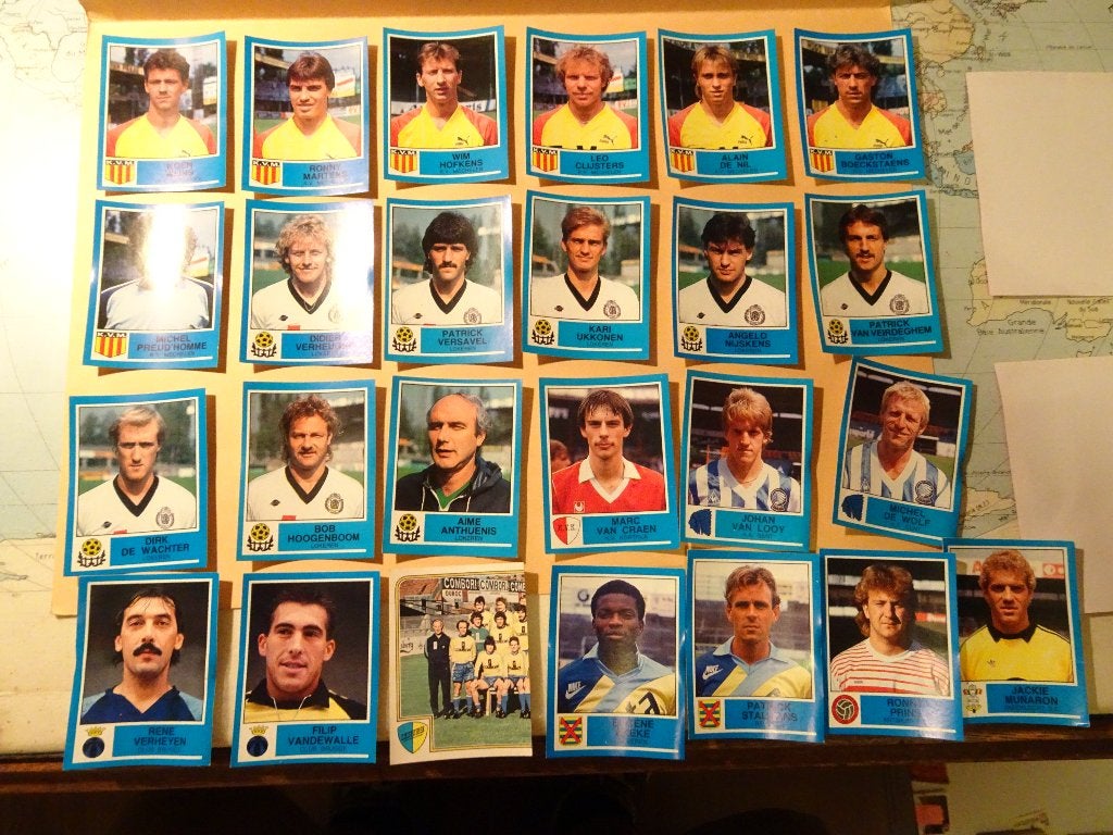 55 Images Panini - Belgisch voetbal 87/88, Ophalen of Verzenden, Zo goed als nieuw, Meerdere stickers
