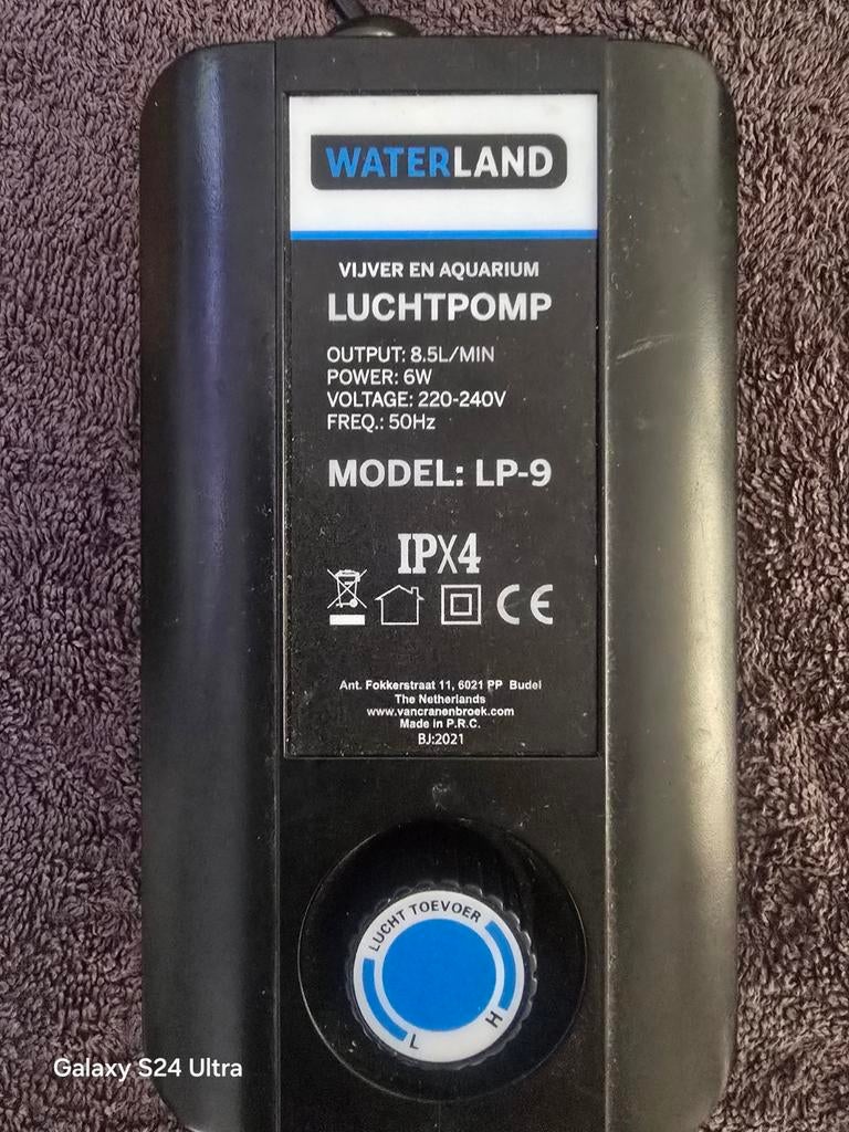 Aquarium Luchtpomp WaterLand LP 9, Gebruikt, Pomp, Overige typen, Overige merken
