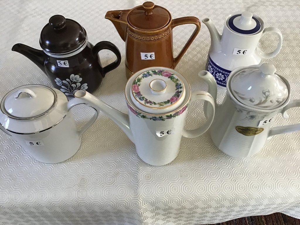 10 antieke en recente koffie kannen, Ophalen of Verzenden