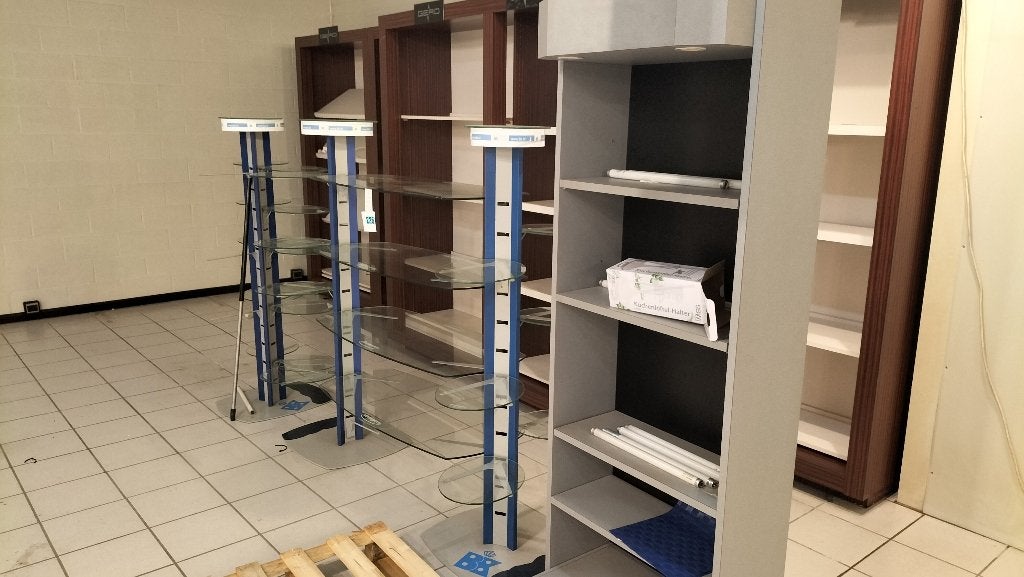 glazen rekken, Huis en Inrichting, Ophalen, Gebruikt