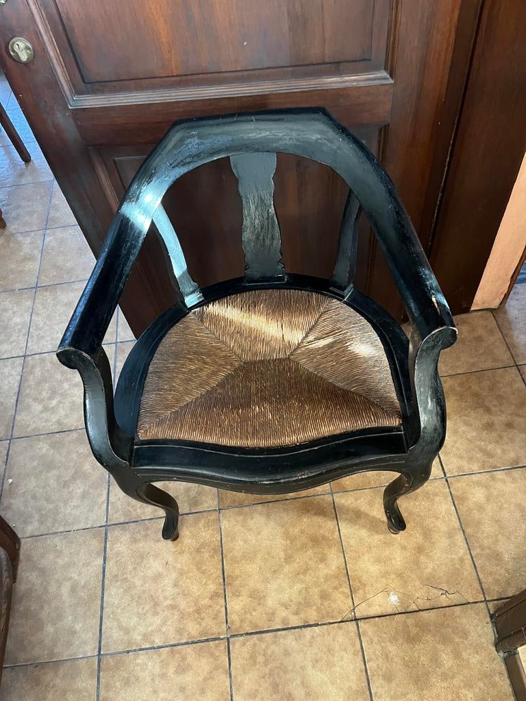Vintage kappersstoel / salonstoel – houten model, Ophalen