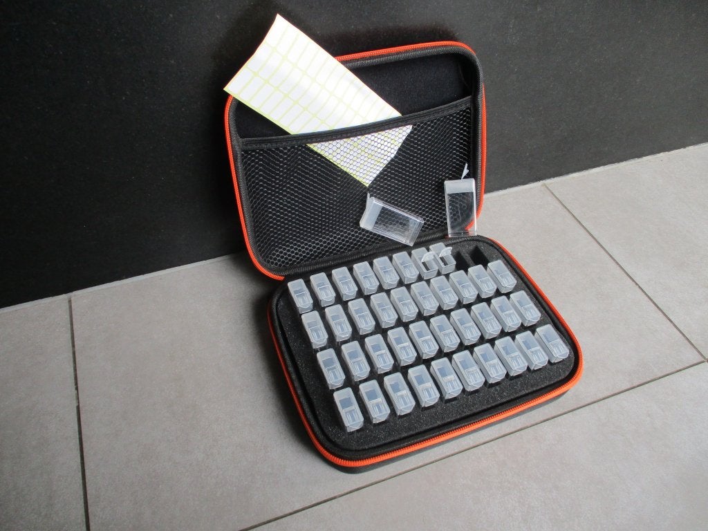 sorteerkoffer 40 opbergpotjes parels diamant hobby juweel, Hobby en Vrije tijd, Ophalen of Verzenden, Nieuw, Kunststof