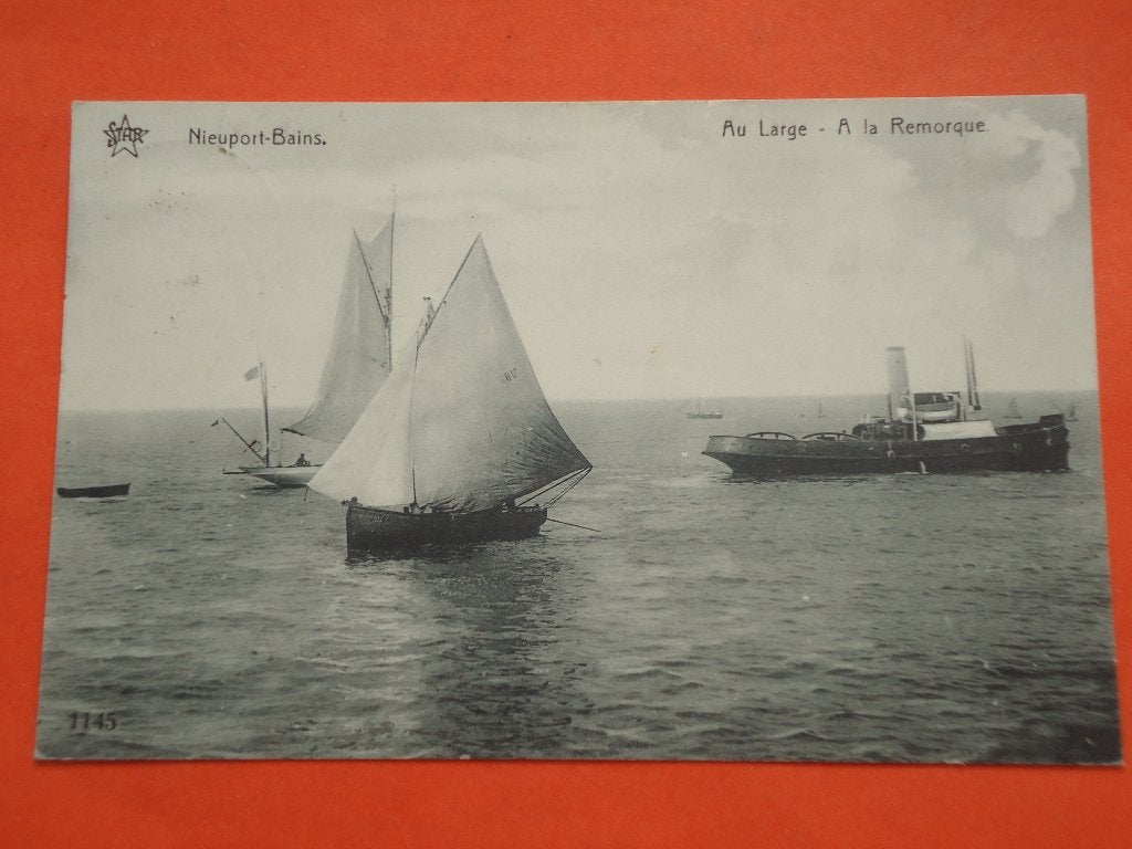 Nieuwpoort - Nieuport - Bains Au Large A la Remorque, Collections, Enlèvement ou Envoi, Avant 1920, Affranchie, Flandre Occidentale