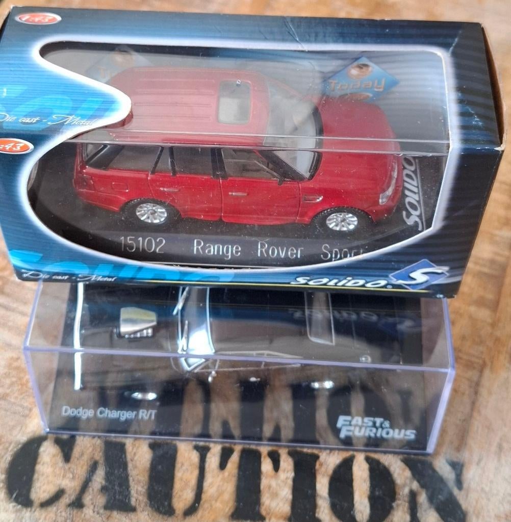 LOT 2 Autos RANGE ROVER + DODGE CHARGER 1/43 SOLIDO UH NEUF, Enlèvement ou Envoi, Neuf, Voiture, Solido