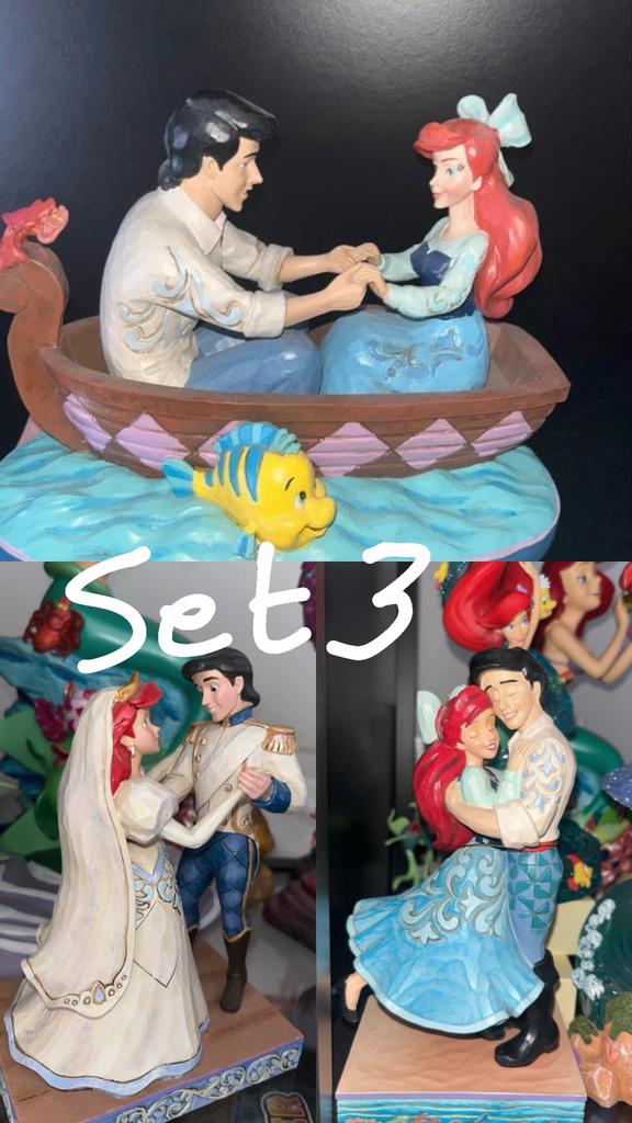Ensemble de 3 figurines Disney La petite sirène Ariel, Envoi, Comme neuf