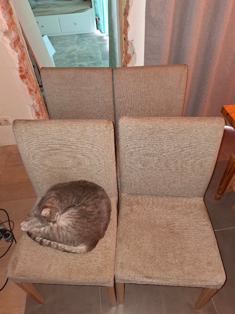 Stoelen, Huis en Inrichting, Stoelen, Ophalen, Gebruikt, Vier, Grijs