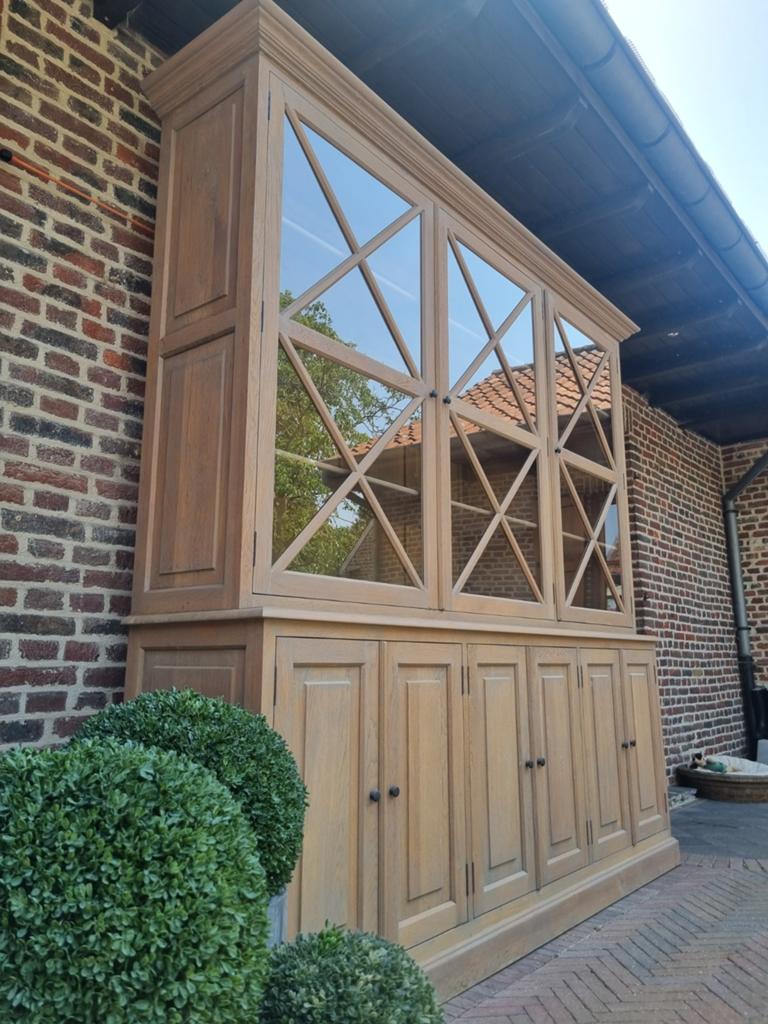 Eiken buffetkast/vitrinekast flamant GRATIS LEVERING, Huis en Inrichting, Flamant, Flamant, Flamant, Ophalen of Verzenden