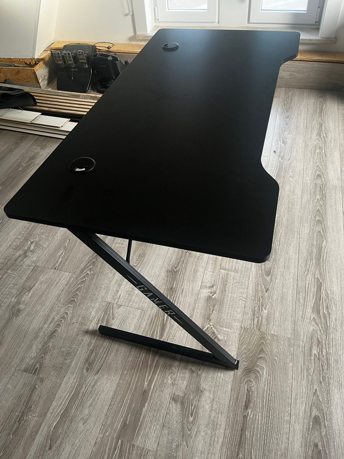 Bureau, Ophalen, Zwart, Zo goed als nieuw, Gamingbureau