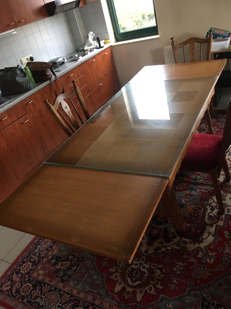 Eettafel, Huis en Inrichting, Tafels | Eettafels, Gebruikt, 50 tot 100 cm, 100 tot 150 cm, Vijf personen of meer, Rechthoekig