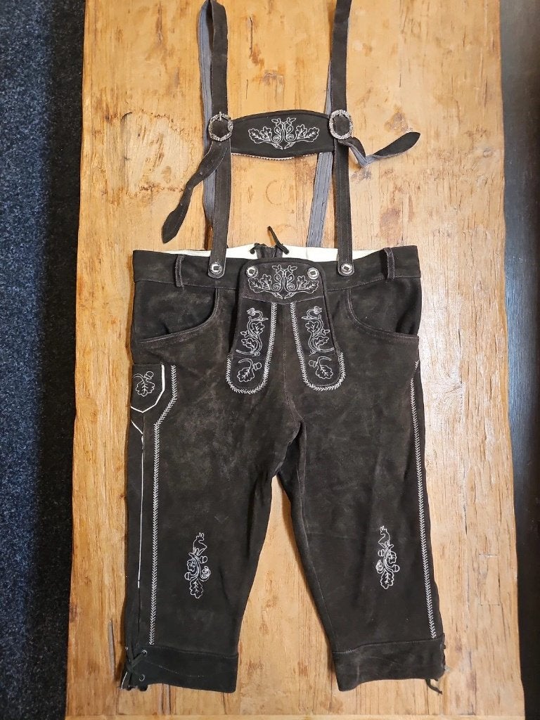 Echte lederhosen maat 58, Enlèvement ou Envoi, Porté, Taille 56/58 (XL), Djt